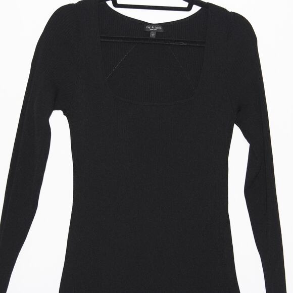 Rag & Bone Asher Midi Dress Black Size Large - Picture 7 of 11